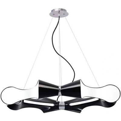 Inspired Lighting Inspired Mantra - Ora Ceiling Pendant - 8 Flat Round Light - Black, White, Chrome Inspired Lighting Inspired Mantra - Ora Ceiling Pendant - 8 Flat Round Light - Black, White, Chrome