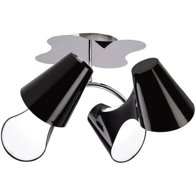 Inspired Lighting Inspired Mantra - Ora Ceiling 2 Arm 4 Light E27 - Black, White, Chrome - Ceiling Light Inspired Lighting Inspired Mantra - Ora Ceiling 2 Arm 4 Light E27 - Black, White, Chrome - Ceiling Light