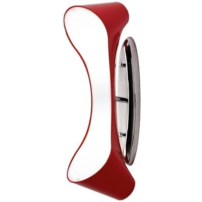 Inspired Lighting Ora Flush Wall Lamp - 2 Light E27 - Red, White, Chrome Inspired Lighting Ora Flush Wall Lamp - 2 Light E27 - Red, White, Chrome