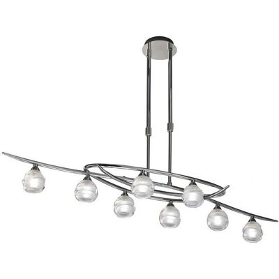 Inspired Lighting Inspired Mantra - Loop - Telescopic 8 Light G9 ECO Line - Polished Chrome - Ceiling Pendant Inspired Lighting Inspired Mantra - Loop - Telescopic 8 Light G9 ECO Line - Polished Chrome - Ceiling Pendant