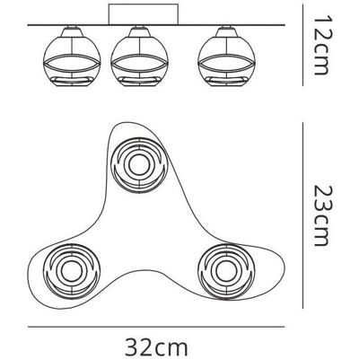 Inspired Lighting Inspired Mantra Loop Ceiling 3 Light G9 ECO - Ceiling Light Inspired Lighting Inspired Mantra Loop Ceiling 3 Light G9 ECO - Ceiling Light