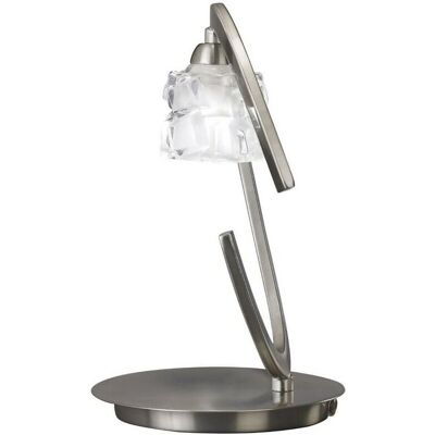 Inspired Lighting M1856 Ice Satin Nickel Dimmable Table Lamp Inspired Lighting M1856 Ice Satin Nickel Dimmable Table Lamp