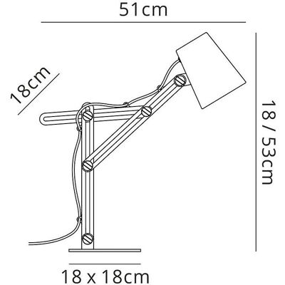 Inspired Lighting Looker Table Task Lamp - Adjustable, White, Green Inspired Lighting Looker Table Task Lamp - Adjustable, White, Green