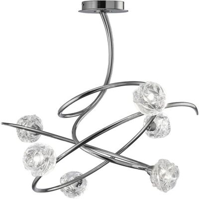 Inspired Lighting Maremagnum Semi Flush Ceiling - 6 Light G9 Chrome Inspired Lighting Maremagnum Semi Flush Ceiling - 6 Light G9 Chrome