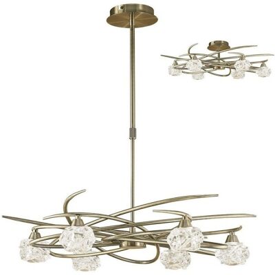 Inspired Lighting Inspired Mantra - Maremagnum - Semi-Flush 6 Light G9 - Antique Brass Inspired Lighting Inspired Mantra - Maremagnum - Semi-Flush 6 Light G9 - Antique Brass