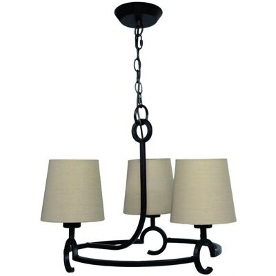 Inspired Lighting Argi Ceiling Pendant - 3 Light Taupe Shades Brown Oxide Inspired Lighting Argi Ceiling Pendant - 3 Light Taupe Shades Brown Oxide