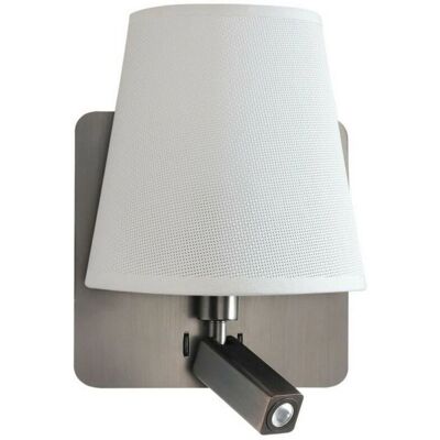 Inspired Lighting Bahia Wall Lamp - Satin Nickel & 200lm Inspired Lighting Bahia Wall Lamp - Satin Nickel & 200lm