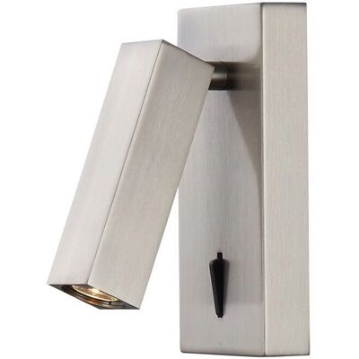Lámpara de Pared Inspired Lighting Fusion - LED 3W, Níquel satinado - Luz de lectura y pared Lámpara de Pared Inspired Lighting Fusion - LED 3W, Níquel satinado - Luz de lectura y pared