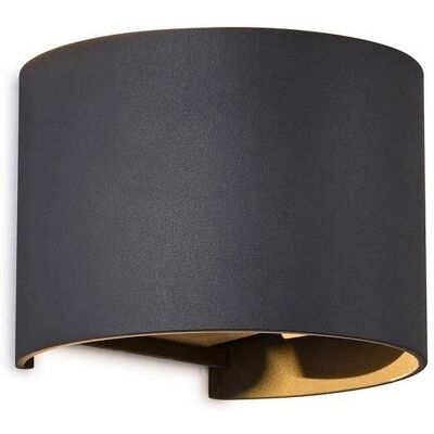 Inspired Lighting Davos Lámpara de pared redonda - 12W LED - IP54 - Antracita Inspired Lighting Davos Lámpara de pared redonda - 12W LED - IP54 - Antracita