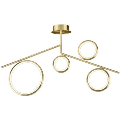 Inspired Lighting Olimpia Ceiling - Satin Gold - 42W LED - 3000K - 3150lm - Ceiling Light Inspired Lighting Olimpia Ceiling - Satin Gold - 42W LED - 3000K - 3150lm - Ceiling Light