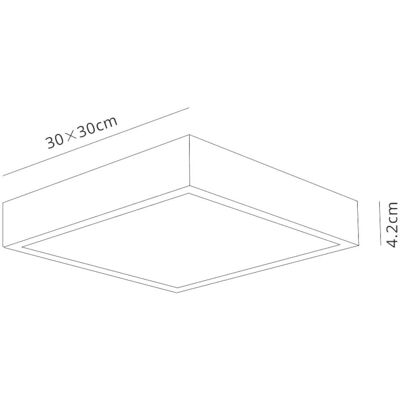 Inspired Lighting - Saona - 30cm Square - LED Downlight Inspired Lighting - Saona - 30cm Square - LED Downlight
