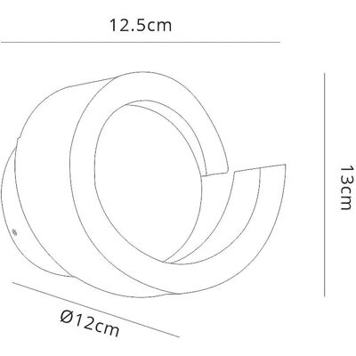 Inspired Lighting Tsunami 1 Light Round Wall Lamp - Wall Lamp Inspired Lighting Tsunami 1 Light Round Wall Lamp - Wall Lamp