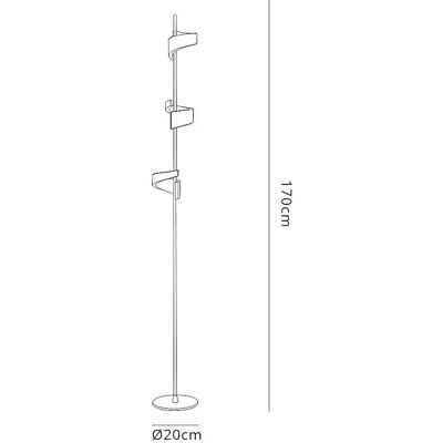 Inspired Lighting Tsunami 3 Light Floor Lamp - Floor Lamp Inspired Lighting Tsunami 3 Light Floor Lamp - Floor Lamp