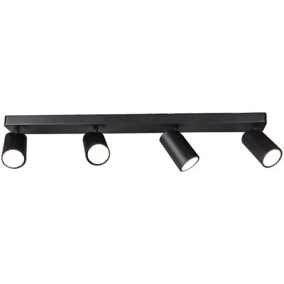 Inspired Lighting - Sal Linear 4 Light Spotlight GU10 - Negro mate - Spotlight Inspired Lighting - Sal Linear 4 Light Spotlight GU10 - Negro mate - Spotlight