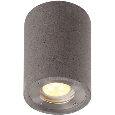 Inspired Lighting - Levi Round Spotlight - Gris - Exterior Inspired Lighting - Levi Round Spotlight - Gris - Exterior