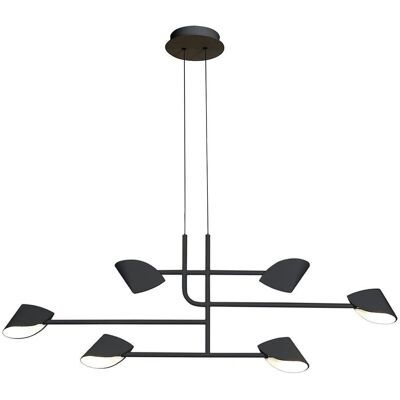 Inspired Lighting Capuccina Lámpara colgante de 6 luces - LED 45W Negro Inspired Lighting Capuccina Lámpara colgante de 6 luces - LED 45W Negro