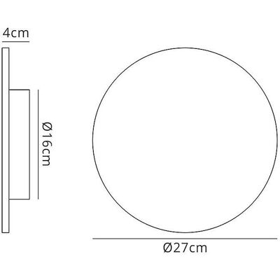 Inspired Lighting Bora Bora Lámpara de Pared - 27cm Redonda 16W LED 3000K Inspired Lighting Bora Bora Lámpara de Pared - 27cm Redonda 16W LED 3000K
