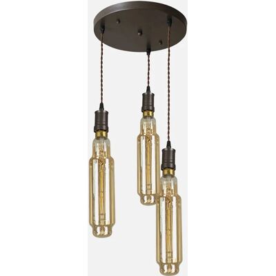 Fabrilamp Elio 3xe27 Braun/bernstein Deckenleuchte - Deckenleuchte Fabrilamp Elio 3xe27 Braun/bernstein Deckenleuchte - Deckenleuchte