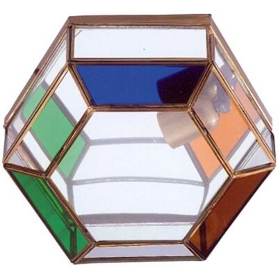 Fabrilamp Granadino - Buntglas E27 Deckenleuchte - 27x27x11 cm Fabrilamp Granadino - Buntglas E27 Deckenleuchte - 27x27x11 cm