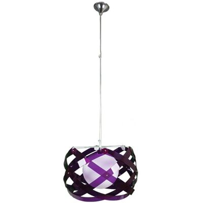 Lámpara Colgante FERRIMEX - 1Xe27 Altura Ajustable 53cm Lila/Blanco Lámpara Colgante FERRIMEX - 1Xe27 Altura Ajustable 53cm Lila/Blanco