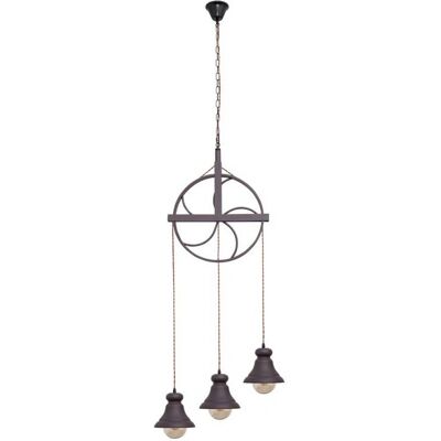 Lampadario FABRILAMP Rueca - Metallo Rustico E27 3 Attacchi Lampadario FABRILAMP Rueca - Metallo Rustico E27 3 Attacchi