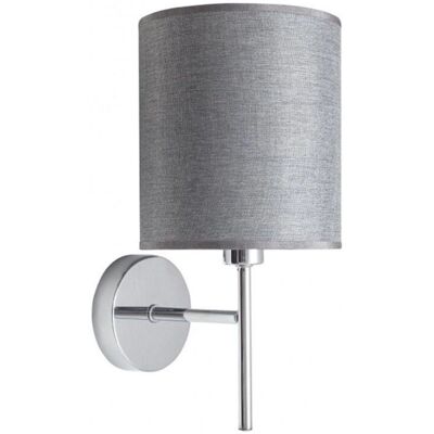 Fabrilamp Axel Wandleuchte - Metall Textil Silber - E14 - 33cm Fabrilamp Axel Wandleuchte - Metall Textil Silber - E14 - 33cm