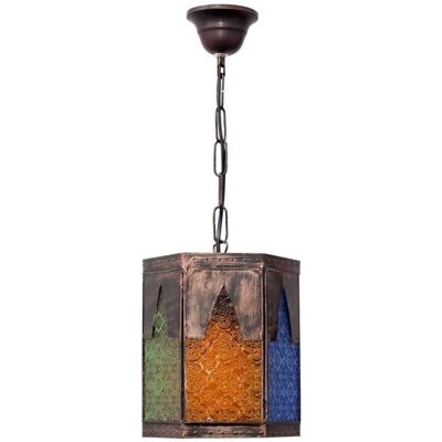 Lampada a sospensione Meknes di Fabrilamp - Metallo, Cristallo, E27, 43-58cm Lampada a sospensione Meknes di Fabrilamp - Metallo, Cristallo, E27, 43-58cm