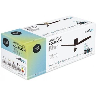 Ventilador de Techo FABRILAMP 18W DC Aguilón Marrón 3 Aspas Roble 5 Velocidades LED 3000-6000K 2350 Lúmenes Ventilador de Techo FABRILAMP 18W DC Aguilón Marrón 3 Aspas Roble 5 Velocidades LED 3000-6000K 2350 Lúmenes