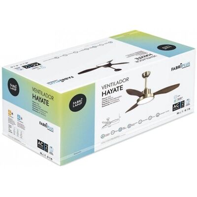Fabrilamp - Hayate 48W Deckenventilator mit Fernbedienung - Moderner Holzstil Fabrilamp - Hayate 48W Deckenventilator mit Fernbedienung - Moderner Holzstil
