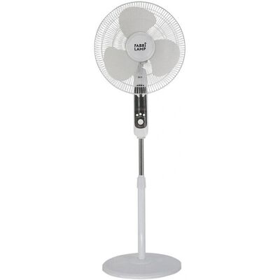 Ventilateur Blanc FABRILAMP avec Télécommande - 3 Vitesses, 43cm - Publicité Ventilateur Blanc FABRILAMP avec Télécommande - 3 Vitesses, 43cm - Publicité