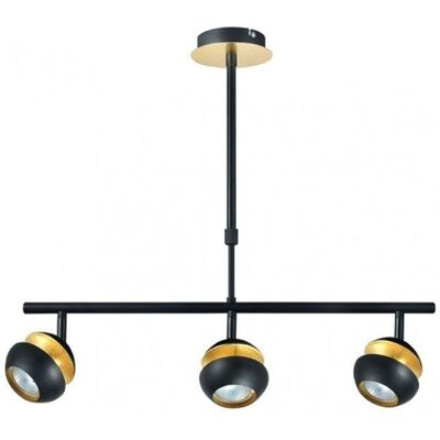 Lustra Beethoven di Fabrilamp - regolabile in altezza 3 GU10 nero - lampadario Lustra Beethoven di Fabrilamp - regolabile in altezza 3 GU10 nero - lampadario