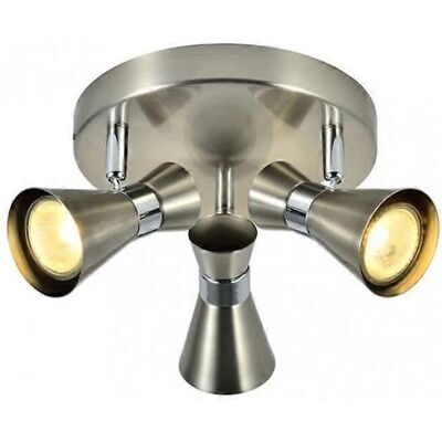 Fabrilamp Nickel/Chrome Deckenleuchte 3xGU10 - Deckenlicht Fabrilamp Nickel/Chrome Deckenleuchte 3xGU10 - Deckenlicht