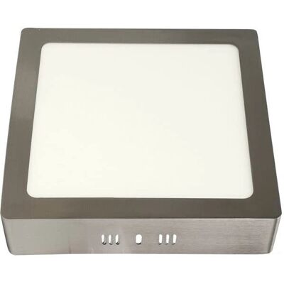 FABRILAMP Toba Nickel Quadrat 18W 4000K - Oberflächen-Downlight FABRILAMP Toba Nickel Quadrat 18W 4000K - Oberflächen-Downlight