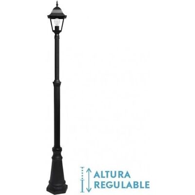 Fabrilamp Spica Außenlampenpfosten aus Aluminium - Höhenverstellbar - Schwarz Fabrilamp Spica Außenlampenpfosten aus Aluminium - Höhenverstellbar - Schwarz