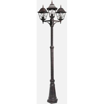 Fabrilamp Bootes Außenstraßenlampe - 3 E27 - Braun - Aluminium & Kristall - IP44 Fabrilamp Bootes Außenstraßenlampe - 3 E27 - Braun - Aluminium & Kristall - IP44