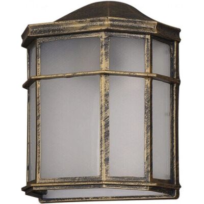 Fabrilamp - Modell 150061016 - Wandlampe - Außen Aluminium Schwarz Gold IP44 Fabrilamp - Modell 150061016 - Wandlampe - Außen Aluminium Schwarz Gold IP44