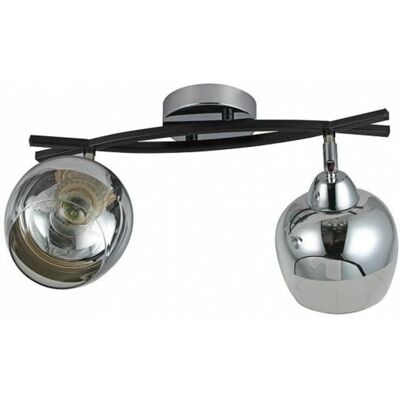 Fabrilamp Lampadario Denali - regolabile 2xE27 cromo e nero - Luce Fabrilamp Lampadario Denali - regolabile 2xE27 cromo e nero - Luce