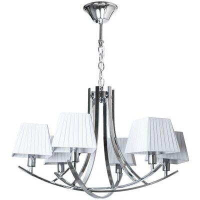 Suspension Indiana Argent FABRILAMP - E14 - 6x40W - Métal - Publicité Suspension Indiana Argent FABRILAMP - E14 - 6x40W - Métal - Publicité