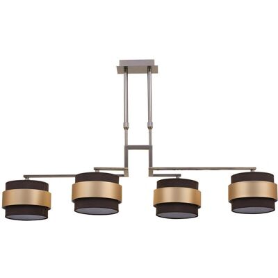 Fabrilamp Bremen Leder / Gold 4-Licht Lampe - Beleuchtung Fabrilamp Bremen Leder / Gold 4-Licht Lampe - Beleuchtung