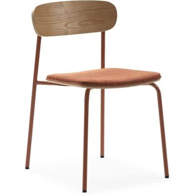 No name Arno - 2 Chaises vintage en tissu et métal - Rouille No name Arno - 2 Chaises vintage en tissu et métal - Rouille