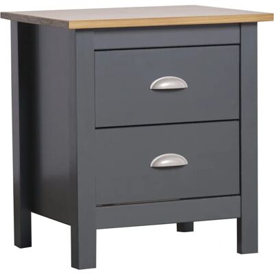 Somos Venta Online SL Jade Niche - Bois de pin massif, 2 tiroirs, gris lavé - Publicité Somos Venta Online SL Jade Niche - Bois de pin massif, 2 tiroirs, gris lavé - Publicité