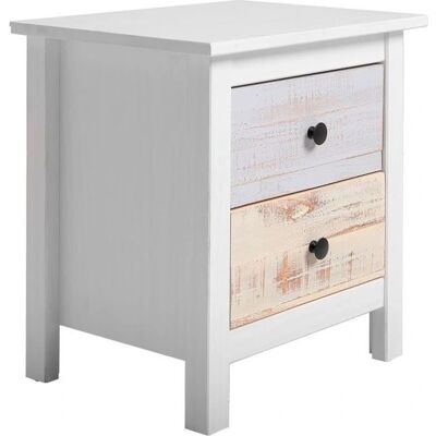 Somos Venta Online SL Modèle Magda Blanc Pin Massif - Table de Nuit - Publicité Somos Venta Online SL Modèle Magda Blanc Pin Massif - Table de Nuit - Publicité