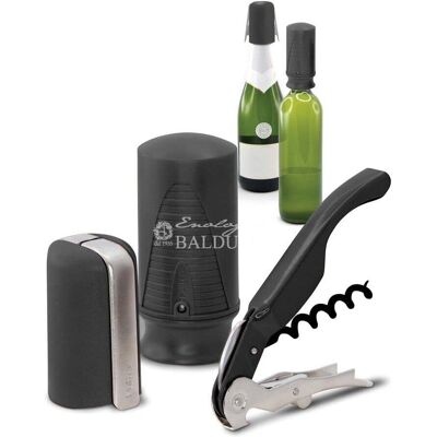 Ensemble de vin et champagne Pulltex - Nero - 3 pièces - Publicité Ensemble de vin et champagne Pulltex - Nero - 3 pièces - Publicité