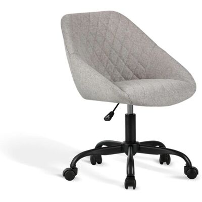 Silla de oficina gris claro Hispanohogar Lucie - Altura ajustable - Diseño moderno Silla de oficina gris claro Hispanohogar Lucie - Altura ajustable - Diseño moderno