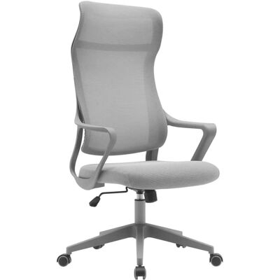Silla de oficina Hispanohogar Remi - Ajustable, Malla, Gris Silla de oficina Hispanohogar Remi - Ajustable, Malla, Gris