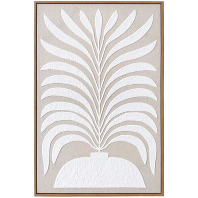 Herdasa Lienzo en Marco - 93x63cm, Blanco/Beige, Floral Herdasa Lienzo en Marco - 93x63cm, Blanco/Beige, Floral