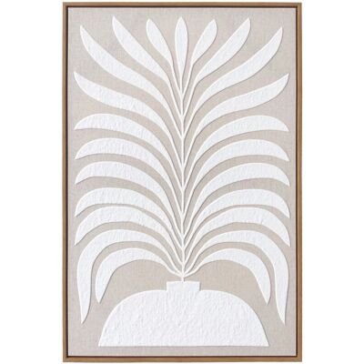 Herdasa Arte en lienzo de lino blanco 72x52cm - Cuadro enmarcado Herdasa Arte en lienzo de lino blanco 72x52cm - Cuadro enmarcado
