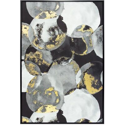 Herdasa Modelo 72347 - Cuadro abstracto en negro, blanco y dorado - Marco Herdasa Modelo 72347 - Cuadro abstracto en negro, blanco y dorado - Marco