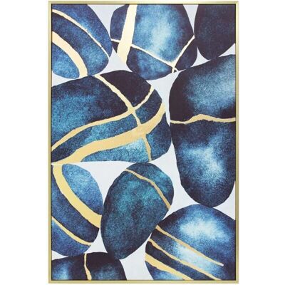 Lienzo Abstracto Azul y Dorado Herdasa - Decoración de Pared Lienzo Abstracto Azul y Dorado Herdasa - Decoración de Pared