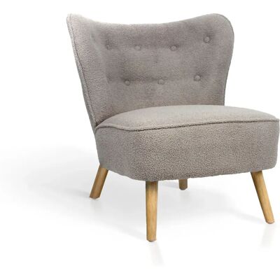 Hispanohogar - Butaca borreguillo gris - Armchair Hispanohogar - Butaca borreguillo gris - Armchair